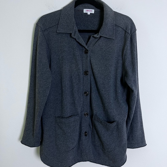 GOLDIE - FRENCH TERRY SHIRT JACKET - Picture 3 of 6